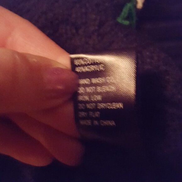 POL Navy Embroidered Cable-Knit Sweater - Picture 8 of 12